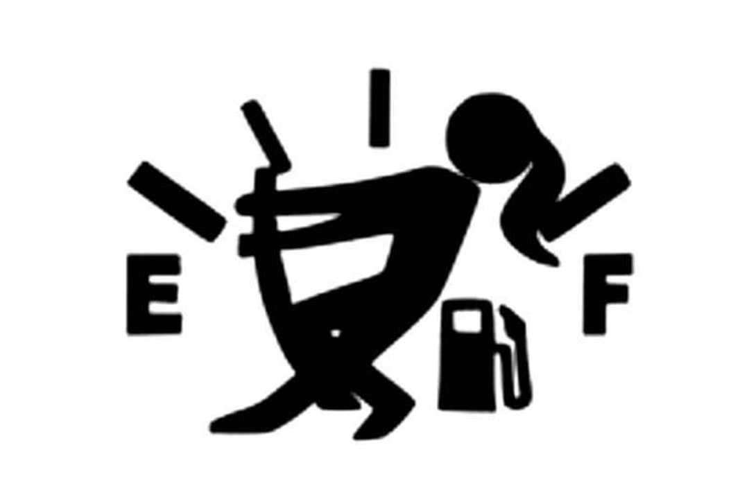 Out of Gas Girl Vinyl Decal Etsy