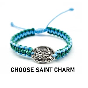 Bracelet religieux pour hommes femmes, bracelet à saint charme, cadeaux catholiques personnalisés
