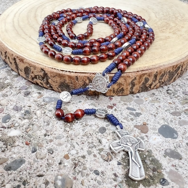 15 20 DECADES ROSARY Wooden Prayer Beads Large Rosary Wall - Etsy