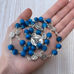 Saint Michael Chaplet, Thin Blue Line Chaplet, Police Officer Gift, Gift For Policemen