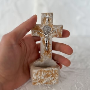 Katholische Weihwasser Stein Schrift Behälter Benutzerdefinierte Religiöse Geschenk Home Decor