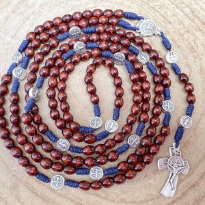 15 20 DECADES ROSARY, Wooden Prayer Beads, Large Rosary, Wall Rosary, Big Rosary, Hanging Rosary, Catholic Home Decor, Unique Catholic Gifts