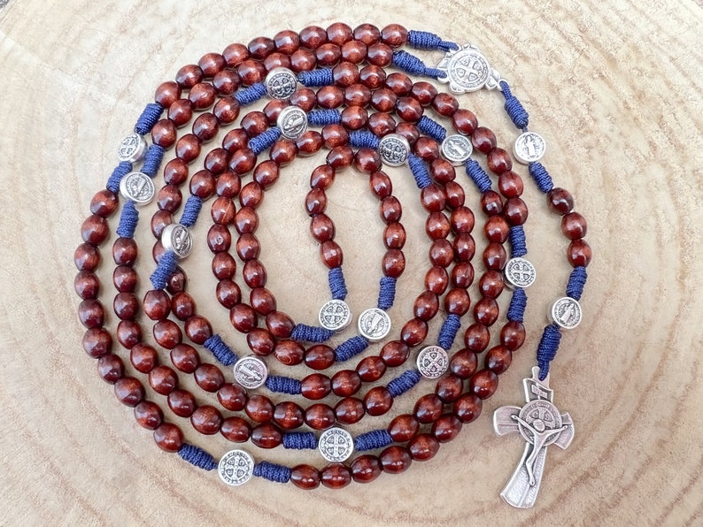 15 20 DECADES ROSARY Wooden Prayer Beads Large Rosary Wall - Etsy
