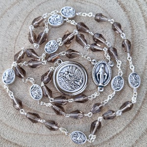 Saint Michael Pocket Rosary, St Michael Chaplet Rosary, Saint Michael Medal Charm Car Accessories, Dainty Rosary, Religious Gift For Women