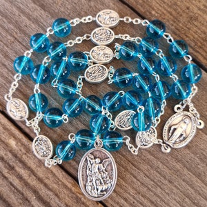 Car Rosary, Pocket Rosary, Saint Michael Chaplet Rosary, St Michael Medal Rosary, Gift For Drivers, Dainty Rosary, Religious Gift For Women