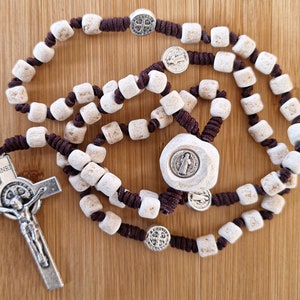 Saint Benedict Handmade Chaplet, Unique Catholic Gift, Handcrafted Rosaries, St Benedict Charm Medal, Handmade Rosaries, San Benito Rosario