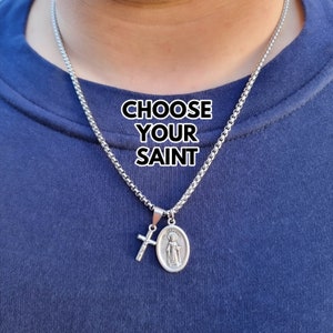 St Dymphna Necklace, St Dymphna Medal, St Dymphna Chaplet, Saint Dymphna Necklace, Handmade Catholic Necklace, Handmade Jewelry,Gift for Mom