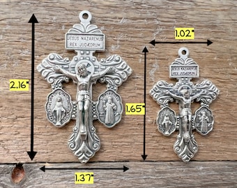 Pardon Crucifix Cross Pendant 1 5 10 20 Wholesale Bulk, Medals For Jewelry, Medals For Rosary, Cross For DIY Jewelry