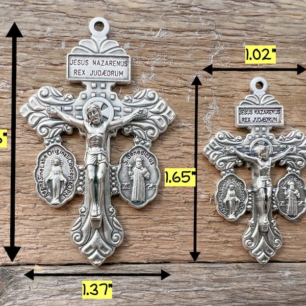 Pardon Kruzifix Kreuz Anhänger 1 5 10 20 Großhandel Bulk, Medaillen für Schmuck, Medaillen für Rosenkranz, Kreuz für DIY Schmuck