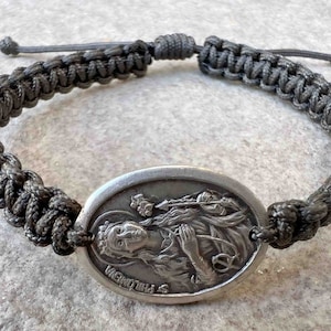 Catholic Saint Bracelet St Saint Philomena Medal Charm Pendant Bracelet Gift For Children Youth Patron Saint Virgin