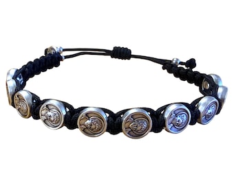 Blessed Carlo Acutis Adjustable Bracelet, 10 medals, Religious Gift For Him Or Her