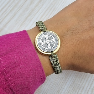 Medalla San Benito Colgante San Benito Pulsera Para Hombres Mujeres Niños Adultos
