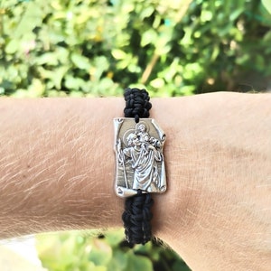 Saint Christopher Medal Bracelet Travellers Gift Patron Saint Of Travel Catholic Gift For Drivers