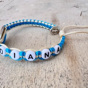 Armband för skyddsängelnamn, färgglatt handgjort justerbart unisexarmband, katolska religiösa smycken bild 2