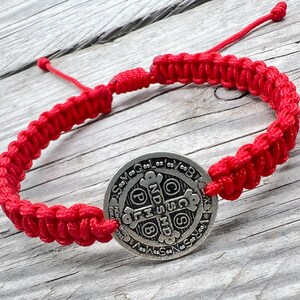 Custom Catholic Bracelet, Saint Medal Jewelry, San Benito St Saint Benedict Medal Charm Pendant, Religious Gift Men Women Teens Adults