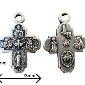 Four Way Cross Pendant Bulk Lot 15 pcs Diy Jewelry Rosary Bracelets Necklaces Catholic Religious Parts