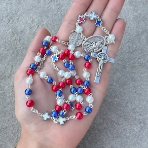 USA ROSARY Beads, AMERICA Rosario, American Gifts, United States America Gift, Gift For Men Women Favors, America Gift For Girls Boys Grandma