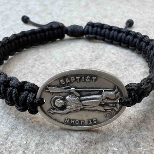 Saint St John Baptist Medal Charm Pendant Bracelet