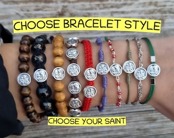 St Joseph Bracelet, Saint Joseph Medal, Saint Joseph Bracelet, Holy Family Bracelet, Gift From Son To Dad, Gift For Father, Fathers Day Gift