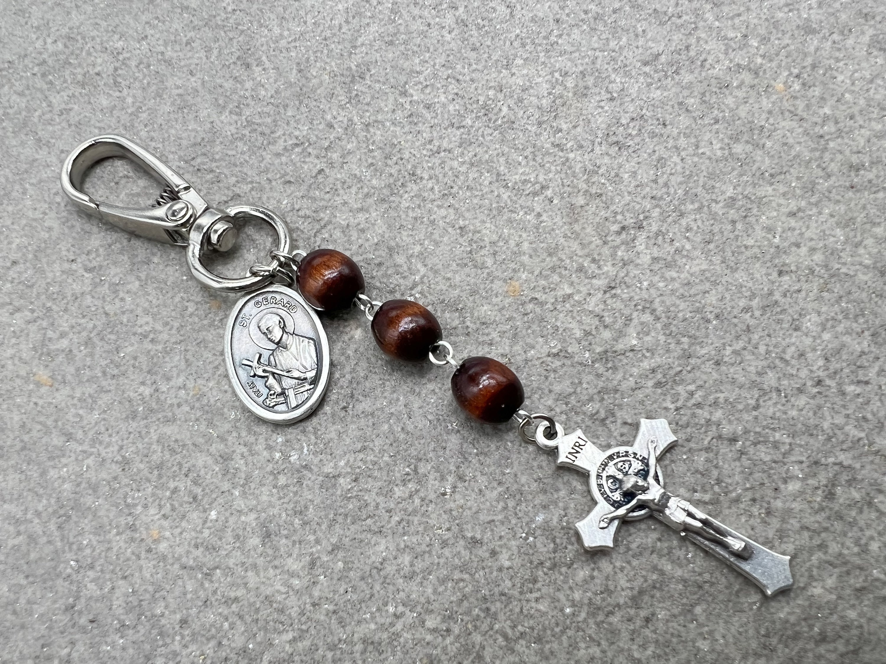 Collana Rosario Con Perle Rosa 8mm, Medaglia Miracolosa E Crocifisso – Fatta A Mano