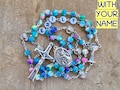 Catholic Rosary For First Communion, Rosary With Name, Prayer Beads Christian *CHOOSE SAINT and BEADS* Confirmation Gifts For Catholic Girls product logo