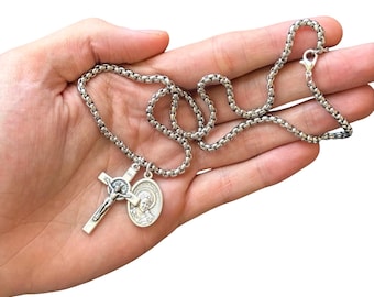 TEAMER St. Dymphna Medaille Halskette - Schutzpatronin Psychische Gesundheit