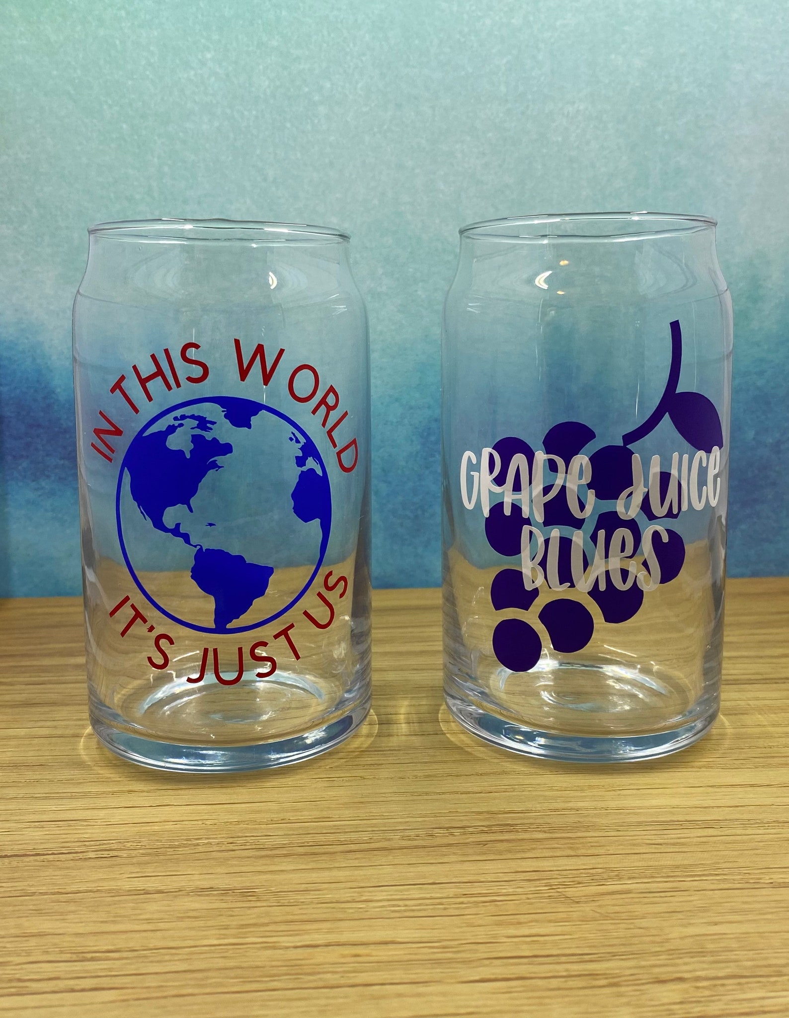 As It Was Grape Juice Blues Beer Can Glass Harry's House Etsy
