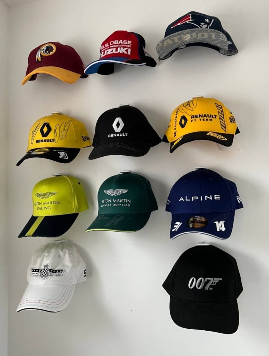 Perchero para gorras de béisbol en la puerta/colgador sombreros montaje en  pared