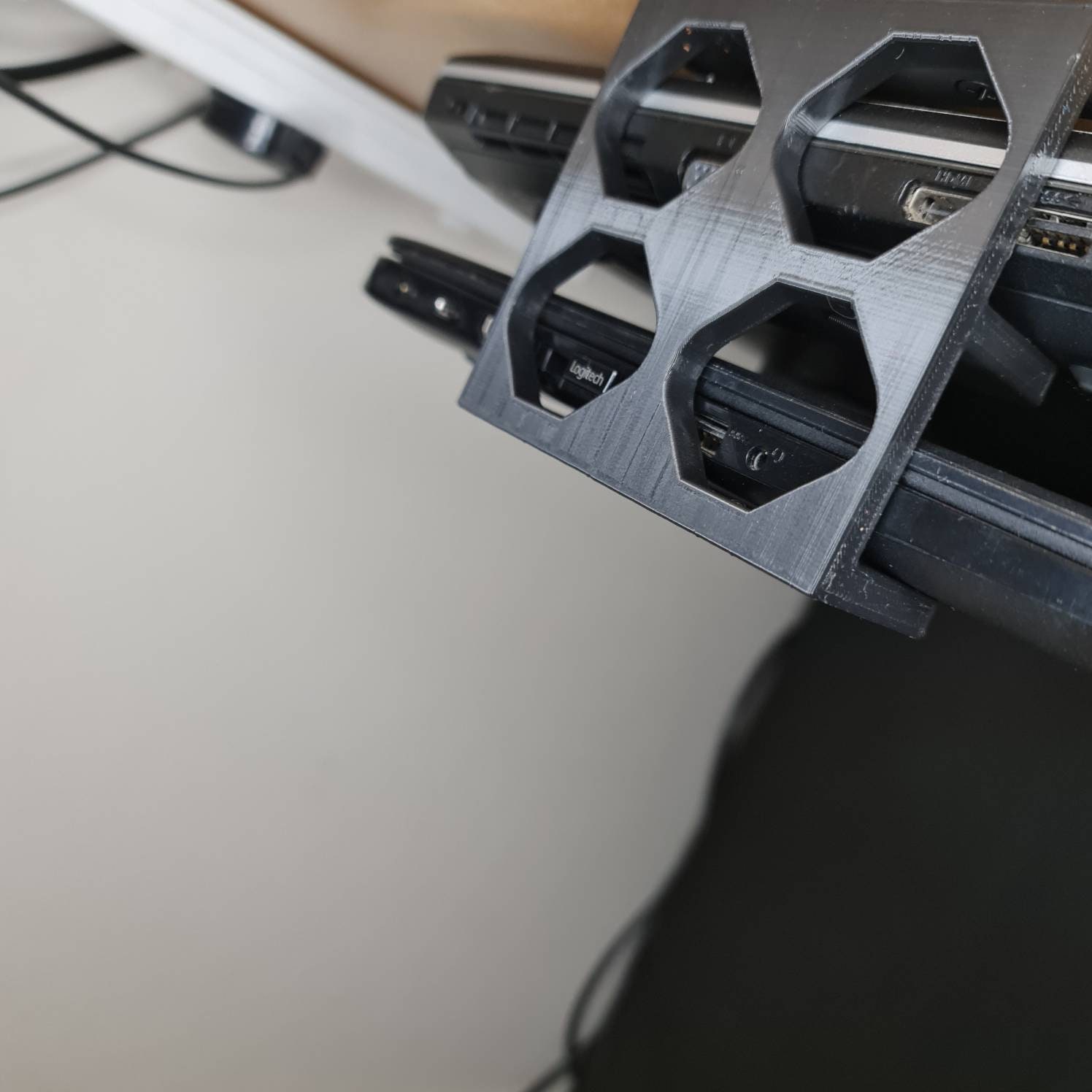 Dual Laptop Under Desk Mount Drawer Tray Rack Storage Unique Etsy Canada