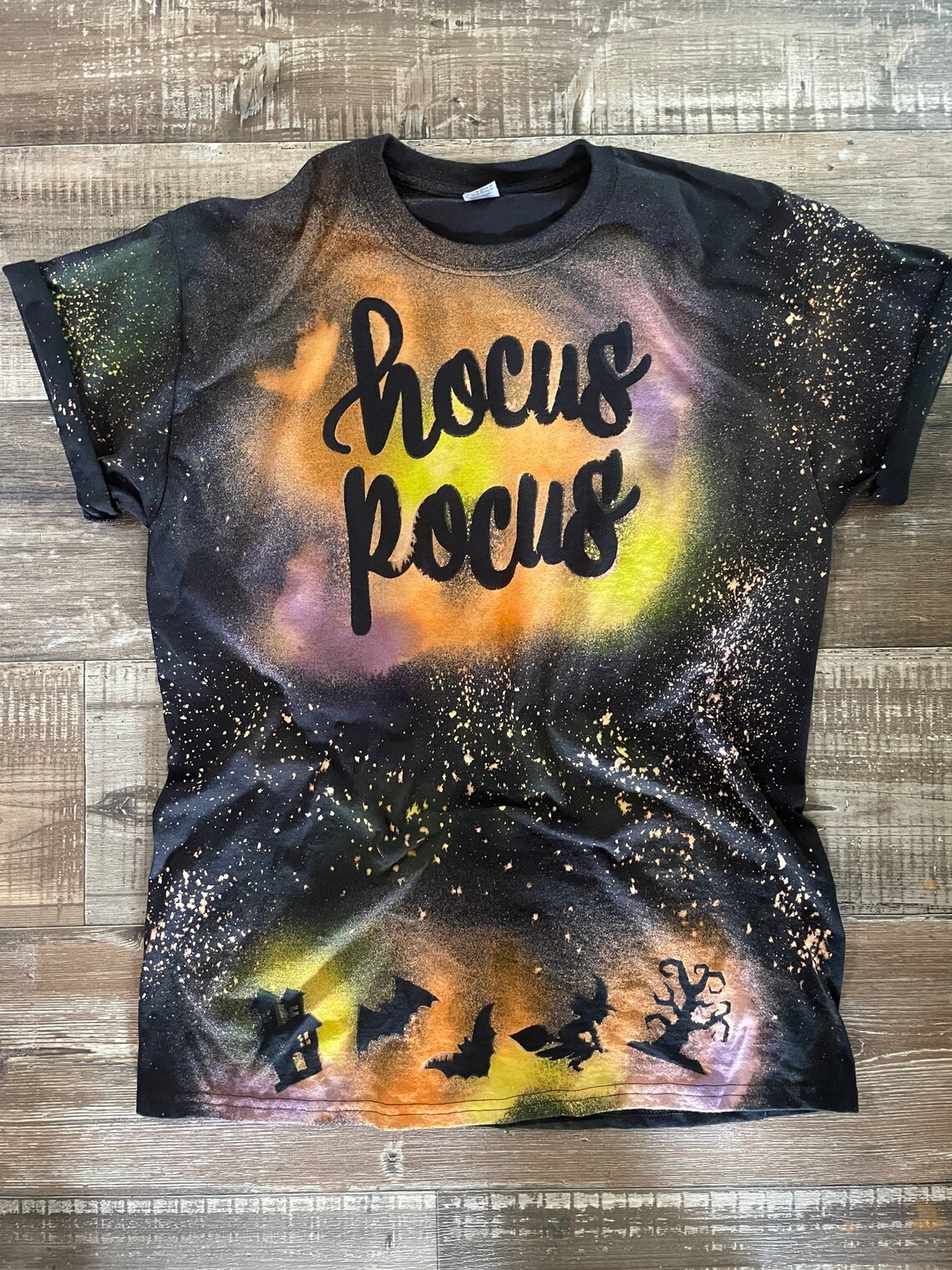 Plus Size Halloween Shirt Bleach Splattered Shirt Paint Etsy