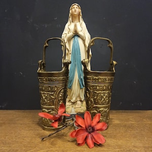 Antique bronze holy water bucket / holy water vessel / holy water pot (19th century) Joanes Bervolvs Boa 1556 (medieval)
