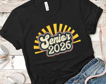Retro Sunrise Senior 2026 SVG Digital Cut File Vintage Instant Download