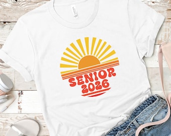 Retro Sunshine Senior 2026 SVG Digital Cut File Vintage
