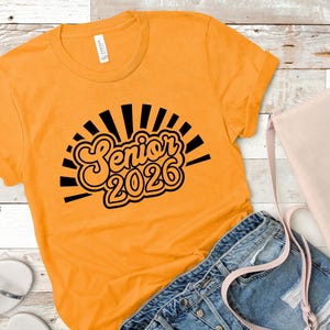 Retro Sunrise Senior 2026 SVG Digital Cut File Vintage Instant Download image 2