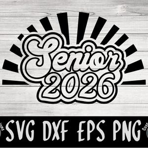 Retro Sunrise Senior 2026 SVG Digital Cut File Vintage Instant Download image 4