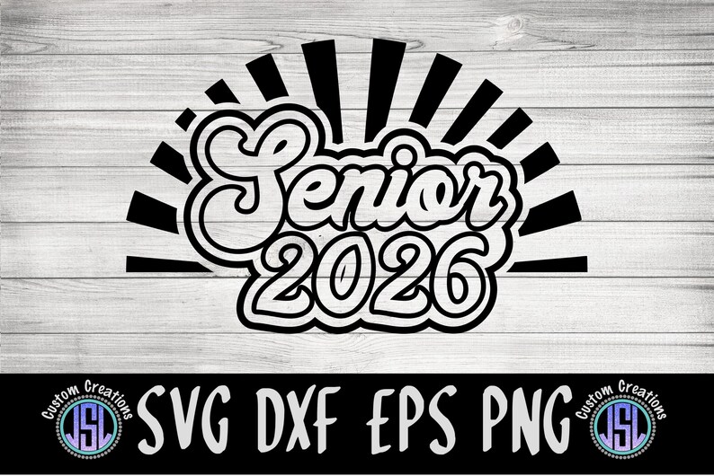 Retro Sunrise Senior 2026 SVG Digital Cut File Vintage Instant Download image 4