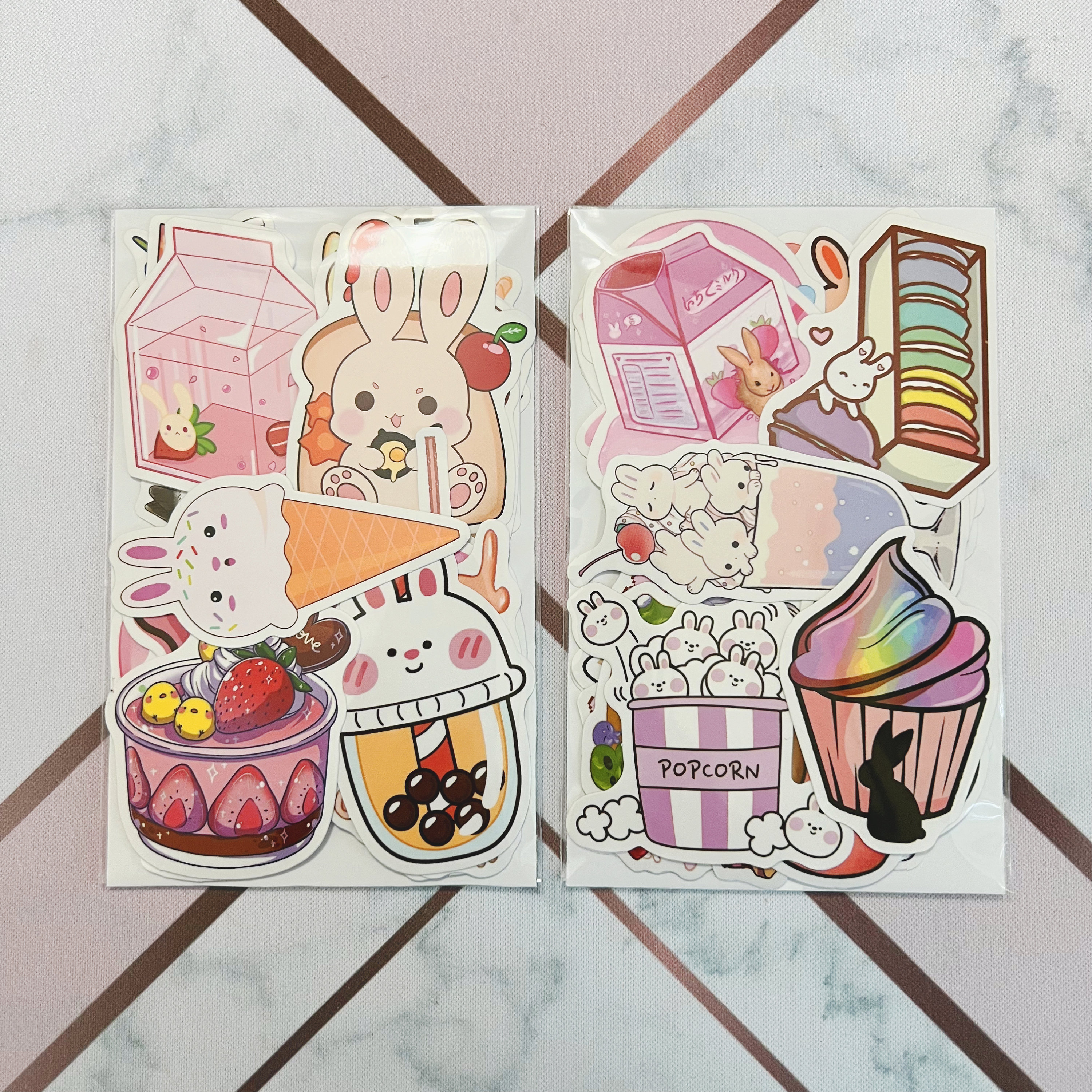 Cute Japanese Food Stickers, 30 Sheets Non-Repeating Japanese