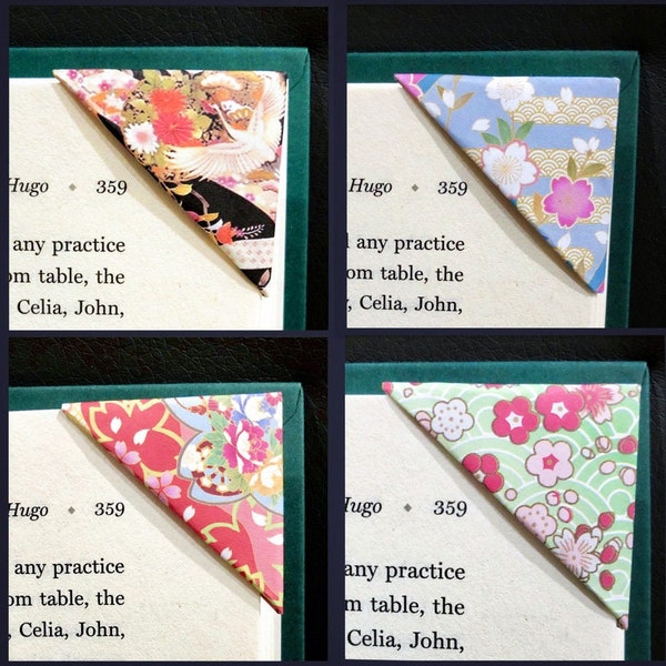 Corner Bookmarks - Flowers, Birds, Patterns | Durable Bookmarks for Gifting - Gifts for Readers and Book Lovers - Gifts under 10