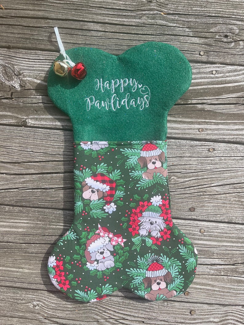 Dog Christmas Stockings Customizable dog stocking image 1