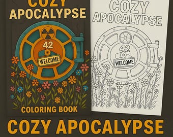 Cozy Apocalypse Coloring Pages: 30 Whimsical Dystopian Scenes (PDF Download)