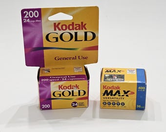 Vintage Kodak Gold 200 (24 exp) & Max Versatility 400 (36 exp) Film Rolls