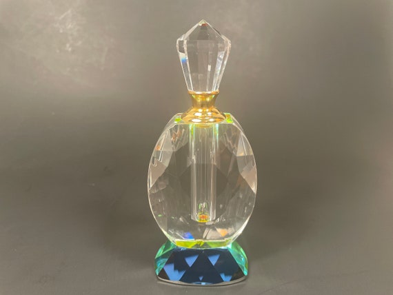 Vintage Crystal Perfume Bottle, Vintage Crystal O… - image 1