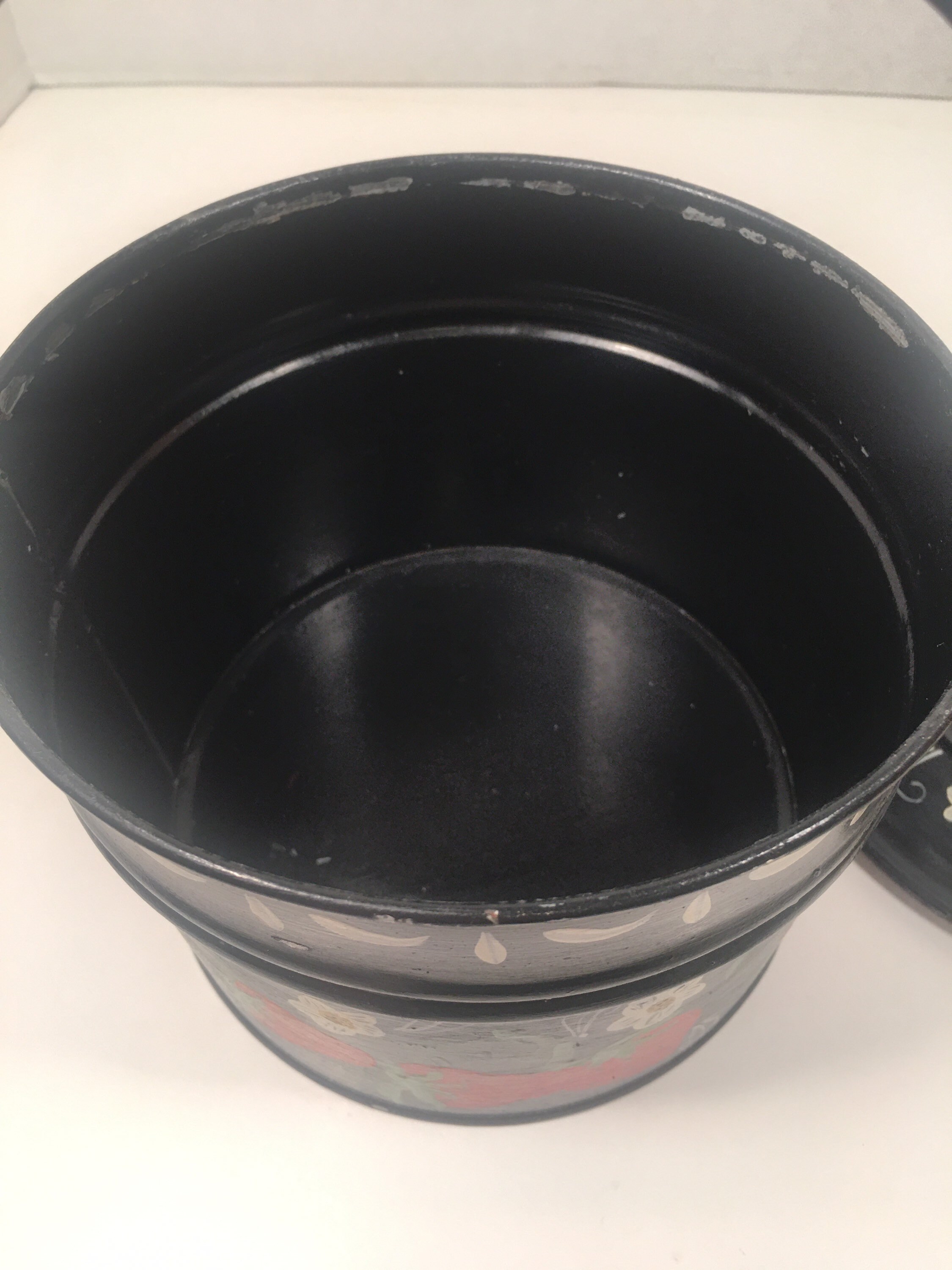 Vintage Handpainted Tole Toleware Tin Berry Bucket Lunch Etsy