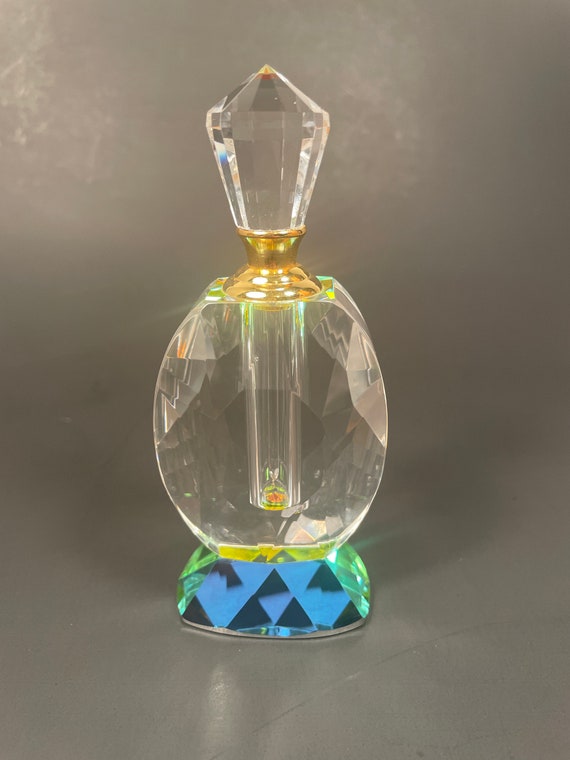 Vintage Crystal Perfume Bottle, Vintage Crystal O… - image 2