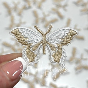 White Butterfly Patch, Trucker Cap Patch, Iron On, DIY patch, Preppy Patch