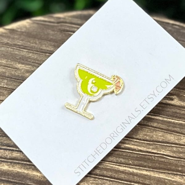 Hat Pin, Margarita Glass Pin, Margarita, Enamel Pin, Trucker Hat Pin