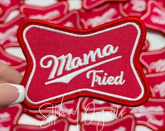 Mama Tried RED Patch, Trucker Cap Patch, Iron On, DIY patch, Truck Bar Patch