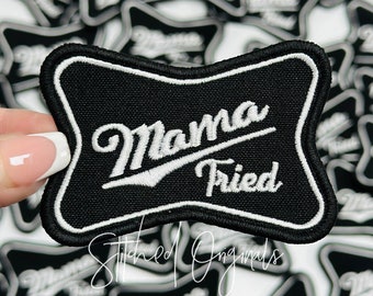 Mama Tried BLACK Patch, Trucker Cap Patch, Iron On, DIY patch, Truck Bar Patch