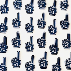 Game Day Foam Finger Patch, Trucker Cap Patch, Navy Finger, Iron On, DIY patch, Trucker Hat Bar Patch