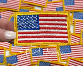 Printed USA American Flag Patch - Unbranded, R2 Style